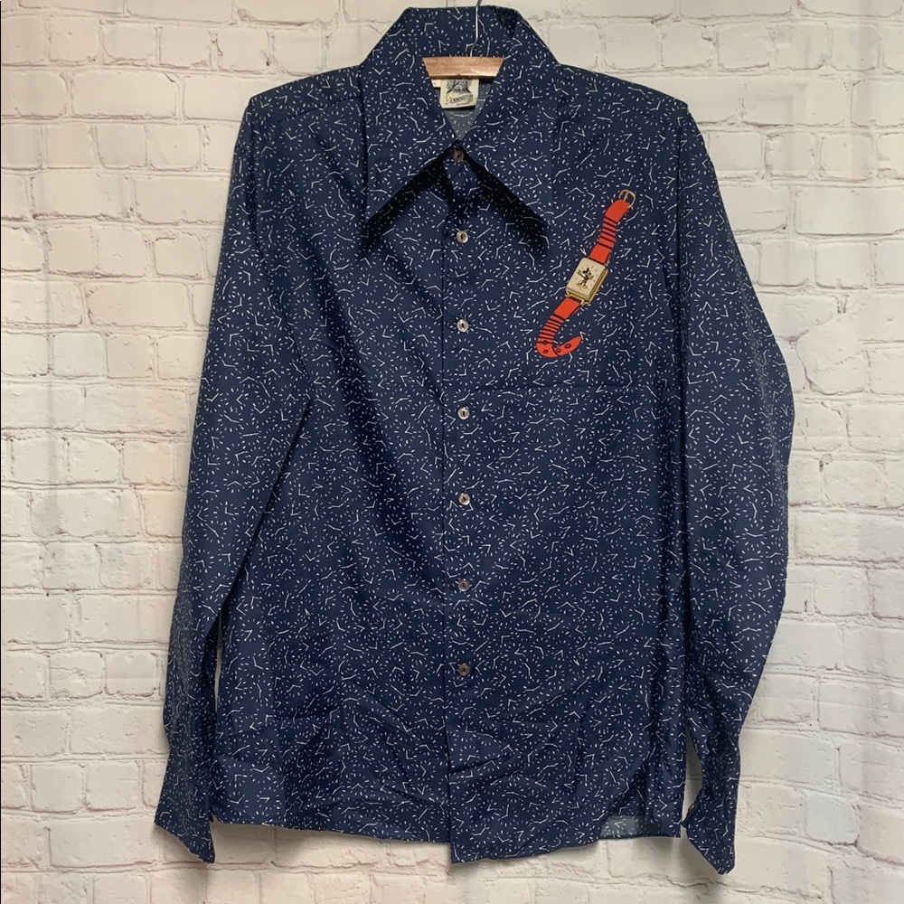 Vtg NWOT Kennington x Walt Disney Pop Art Disco Mickey Watch Shirt Size L
